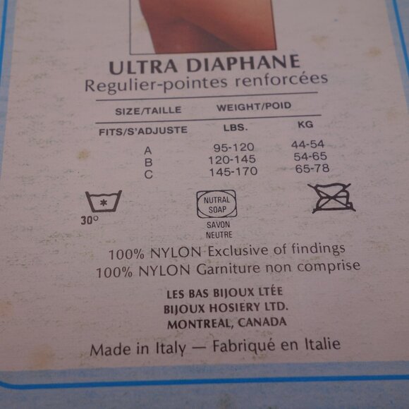 Vintage Prestige Ultra Sheer Made in Italy 100% Nylon 15 DEN Mustard Panty Hose - Picture 7 of 8